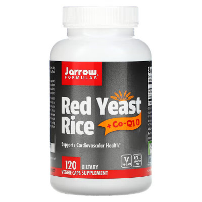 Красный дрожжевой рис + коэнзим Q10 Jarrow Formulas Red Yeast Rice + Co-Q10, 120 капсул