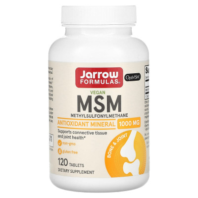 Метилсульфонилметан МСМ Jarrow Formulas MSM, 1000 мг, 120 таблеток