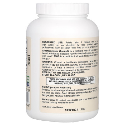Сахаромицеты Буларди Jarrow Formulas Saccharomyces Boulardi, 5 Billion CFU, 180 капсул