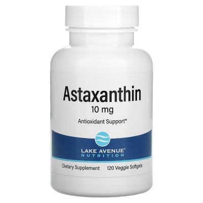 Астаксантин Lake avenue nutrition Astaxanthin, 10 мг, 120 капсул