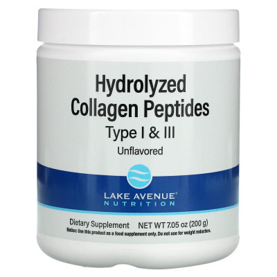 Гидролизованный коллаген 1 и 3 тип Lake avenue nutrition Collagen Type 1&3, 200 г