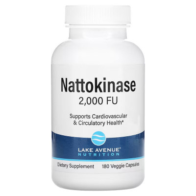 Наттокиназа Lake avenue nutrition Nattokinase, 2,000 FU, 180 капсул