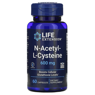 Ацетилцистеин Life Extension NAC, 600 мг, 60 капсул