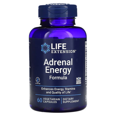 Адреналиновая энергетическая формула Life Extension Adrenal Energy Formula, 60 капсул