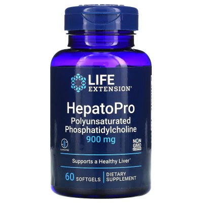 Фосфолипиды для здоровья печени Life Extension HepatoPro, 900 мг, 60 мягких капсул