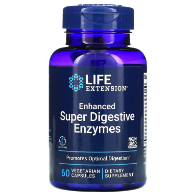 Пищеварительные ферменты Life Extension Enhanced Super Digestive Enzymes, 60 вегетарианских капсул