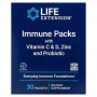 Средство для укрепления иммунитета с витаминами C и D, цинком и пробиотиками Life Extension Immune Packs With Vitamin C & D, Zinc And Probiotic, 30 пакетиков