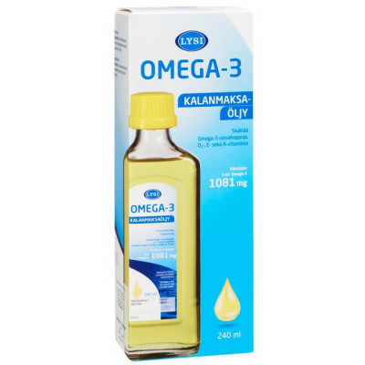 Омега-3 рыбий жир Lysi Omega-3, 240 мл, Натуральный вкус
