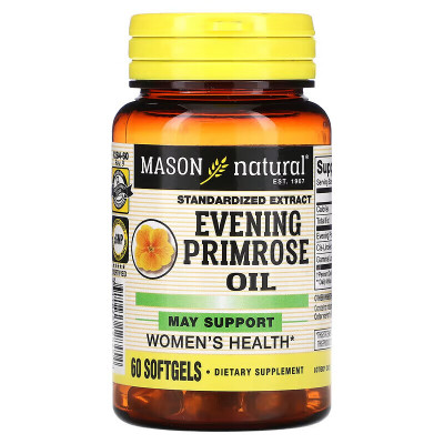Масло вечерней примулы Mason Natural Evening primrose oil, 60 капсул