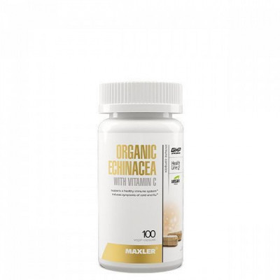 Эхинацея + Витамин C Maxler Echinacea Organic with Vitamin C, 100 капсул