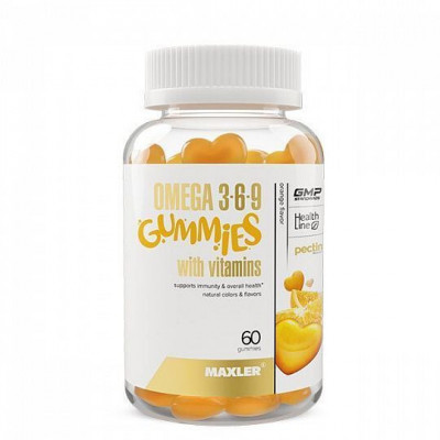 Омега 3-6-9 Maxler Omega 3-6-9, 60 жевательных капсул, Апельсин