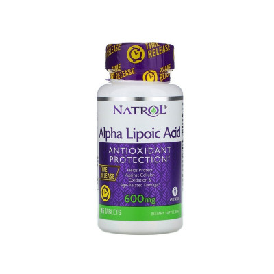 Альфа-липоевая кислота Natrol Alpha Lipoic acid, 600 мг, 45 капсул