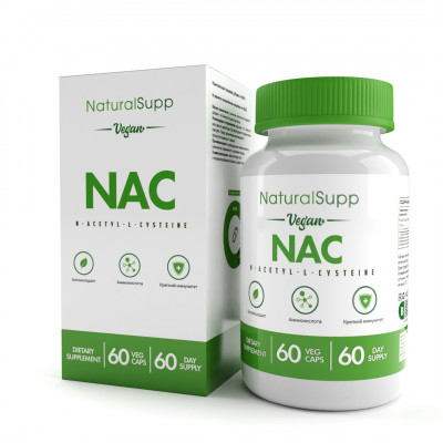 Ацетилцистеин NaturalSupp NAC, 60 капсул