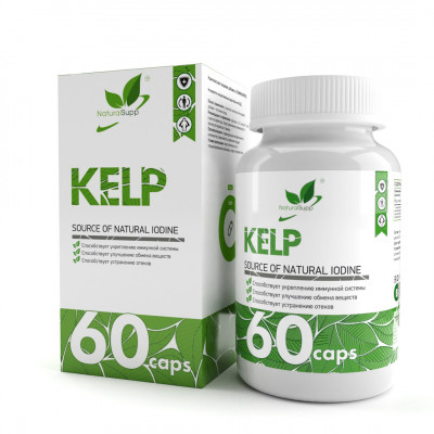 Ламинария бурые водоросли келп (йод) NaturalSupp Kelp, 60 капсул