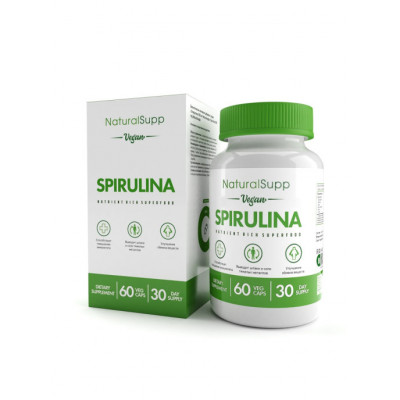 Спирулина NaturalSupp Spirulina, 60 капсул