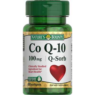Коэнзим Q10 Nature's Bounty CoQ10, 100 мг, 60 мягких гелевых капсул