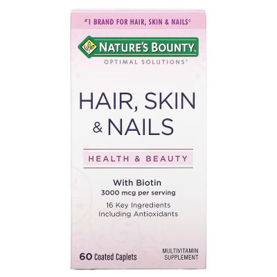 Комплекс витаминов Кожа, Волосы, Ногти Nature's Bounty Hair, Skin & Nails, 60 капсул