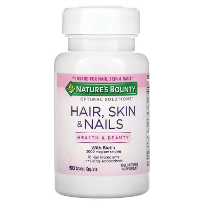 Комплекс витаминов Кожа, Волосы, Ногти Nature's Bounty Hair, Skin & Nails, 60 капсул