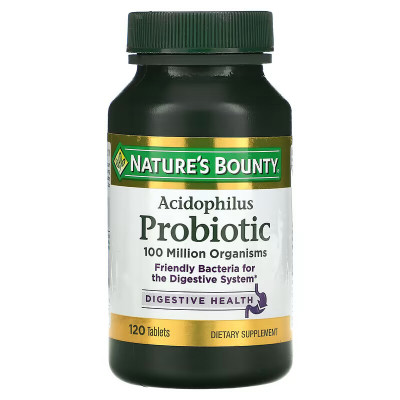 Пробиотик с ацидофильными лактобактериями Nature's Bounty Probiotic Acidophilus, 120 таблеток