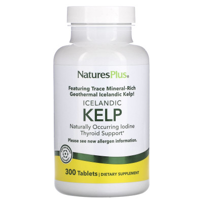 Бурые водоросли келп (йод) Nature's Plus Kelp, 150 мкг, 300 таблеток