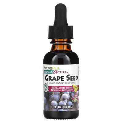 Экстракт виноградных косточек без спирта Nature's Plus Liquid Grape Seed, 25 мг, 30 мл