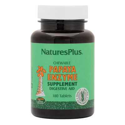 Ферменты папайи Nature's Plus Chewable Papaya Enzyme Supplement, 180 жевательных таблеток