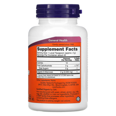 Д-манноза Now Foods D-Mannose Pure Powder, 85 г
