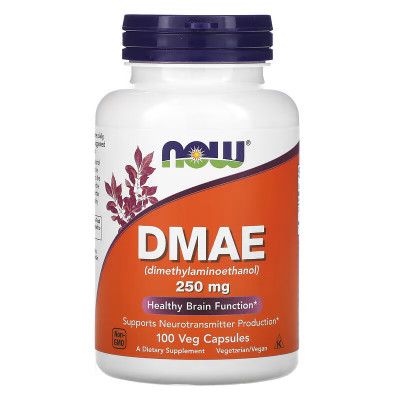 Диметиламиноэтанол ДМАЭ Now Foods DMAE, 250 мг, 100 капсул