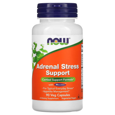Добавка для поддержания уровня кортизола Now Foods Adrenal Stress Support, 90 растительных капсул