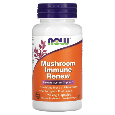 Добавка для поддержки иммунитета Now Foods Mushroom Immune Renew, 90 капсул