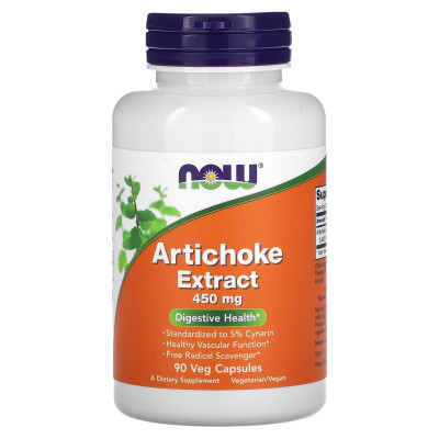 Экстракт артишока Now Foods Artichoke Extract, 450 мг, 90 капсул