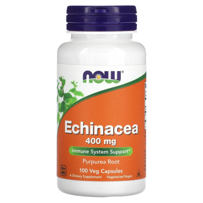 Экстракт корня эхинацеи Now Foods Echinacea Purp, 400 мг, 100 капсул