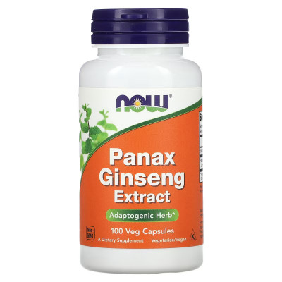 Экстракт женьшеня Now Foods Panax Ginseng Extract, 100 капсул
