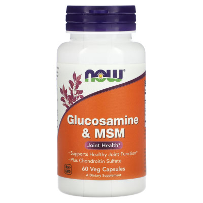 Глюкозамин и МСМ Now Foods Glucosamine & MSM, 60 капсул