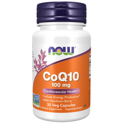 Коэнзим Q10 Now Foods CoQ10, 100 мг, 30 капсул