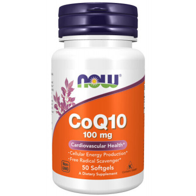 Коэнзим Q10 Now Foods CoQ10, 100 мг, 50 капсул