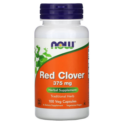 Красный клевер Now Foods Red Clover, 375 мг, 100 капсул