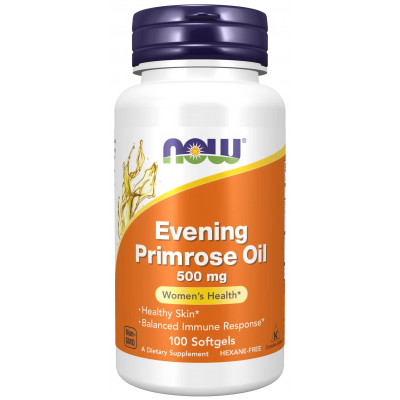 Масло вечерней примулы Now Foods Evening Primrose Oil, 500 мг, 100 мягких капсул