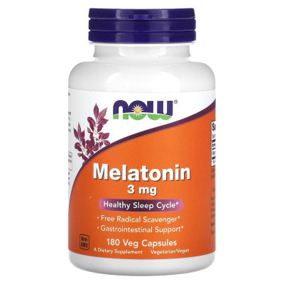 Мелатонин Now Foods Melatonin, 3 мг, 180 капсул