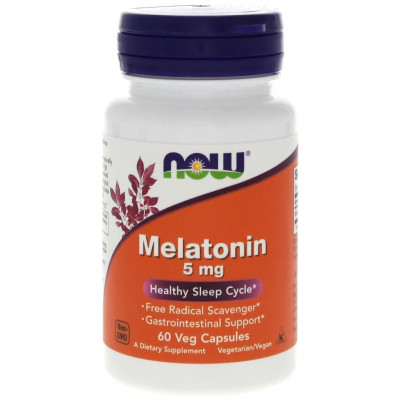Мелатонин Now Foods Melatonin, 5 мг, 60 капсул