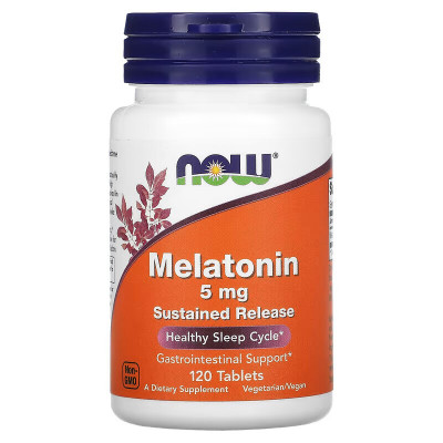 Мелатонин Now Foods Melatonin Sustained Release, 5 мг, 120 таблеток