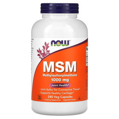 Метилсульфонилметан МСМ Now Foods MSM, 1500 мг, 240 капсул