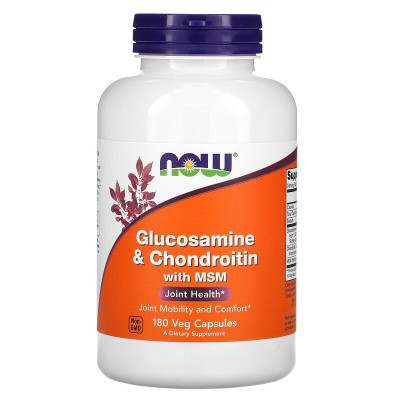 Глюкозамин хондроитин МСМ Now Foods Glucosamine Chondroitin MSM, 180 капсул