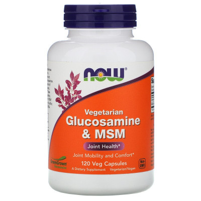 Глюкозамин и МСМ Now Foods Glucosamine & MSM, 120 капсул