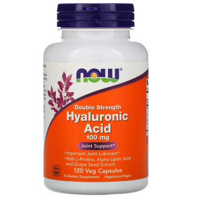 Гиалуроновая кислота Now Foods Hyaluronic Acid, 100 мг, 120 капсул