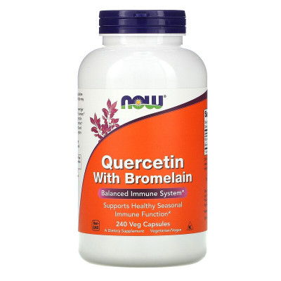 Кверцетин с Бромелаином Now Foods Quercetin With Bromelain, 240 капсул