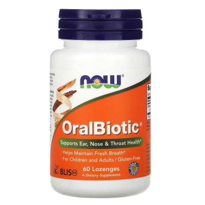 Оралбиотик Now Foods OralBiotic, 60 пастилок
