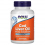 Рыбий жир из печени трески Now Foods Cod Liver Oil, 1000 мг, 90 мягких гелевых капсул