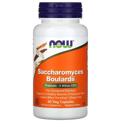 Сахаромицеты Буларди Now Foods Saccharomyces Boulardii, 60 капсул
