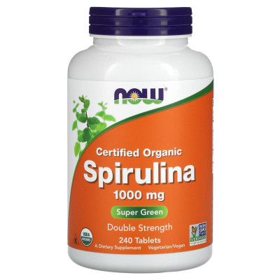 Спирулина Now Foods Spirulina, 1000 мг, 240 таблеток